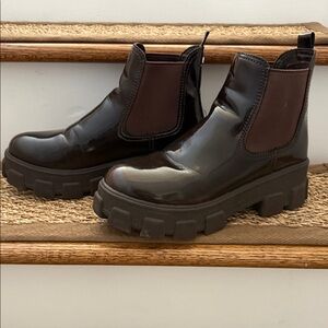 Circus by Sam Edelman Glossy Brown Ankle Boots